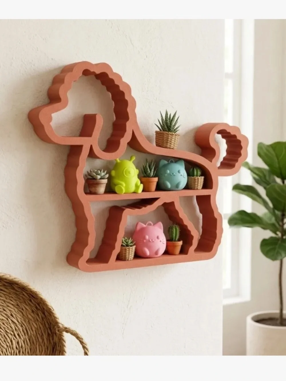 Bernedoodle Dog Shaped mini table Shelf or wall decor!